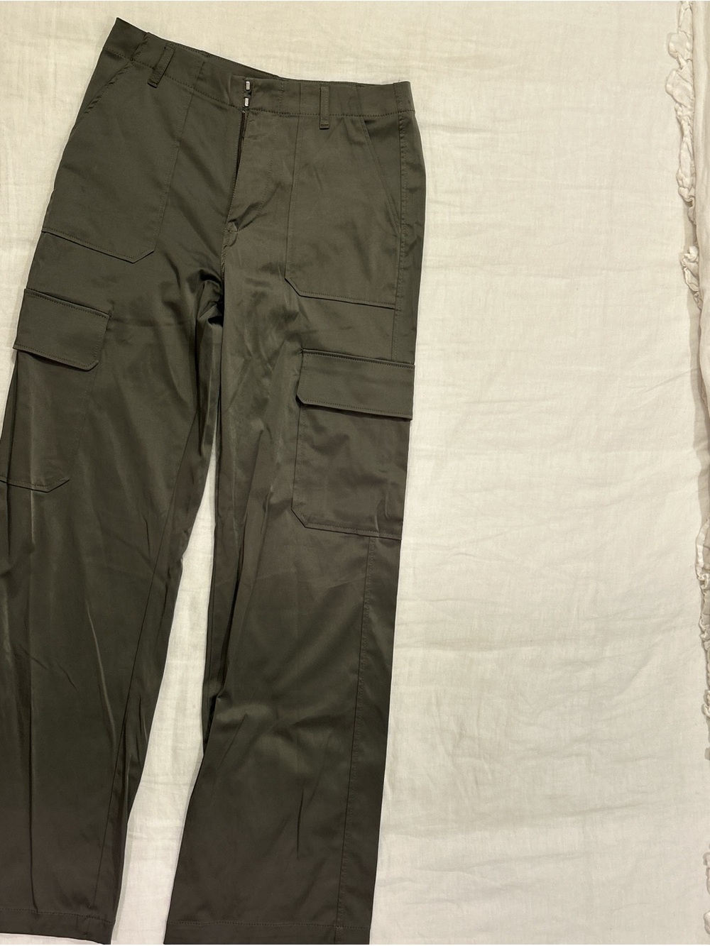 Zara Olive Green Cargo Trousers
